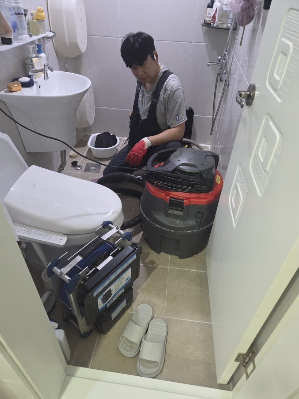 변기 작업 현장 기록